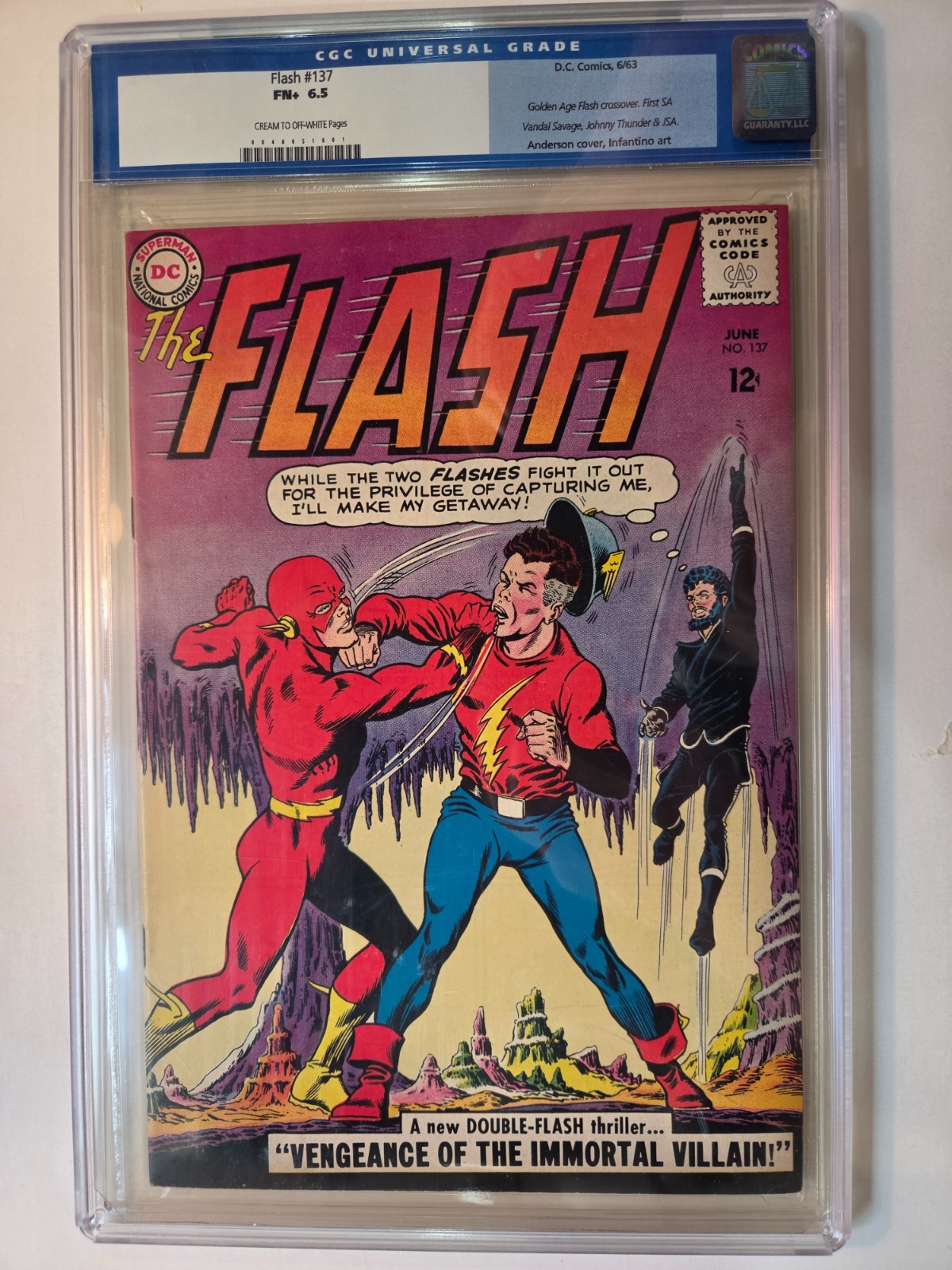 THE FLASH # 137 DC 1963 CGC 6.5 GOLDEN AGE FLASH APP