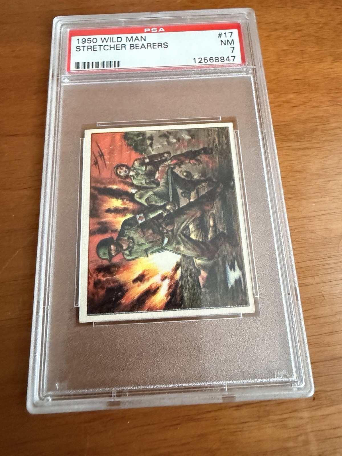 1950 Bowman Wild Man Stretcher Bearers #17 PSA 7 1950 Bowman Wild Man Stretcher Bearers #17 PSA 7
