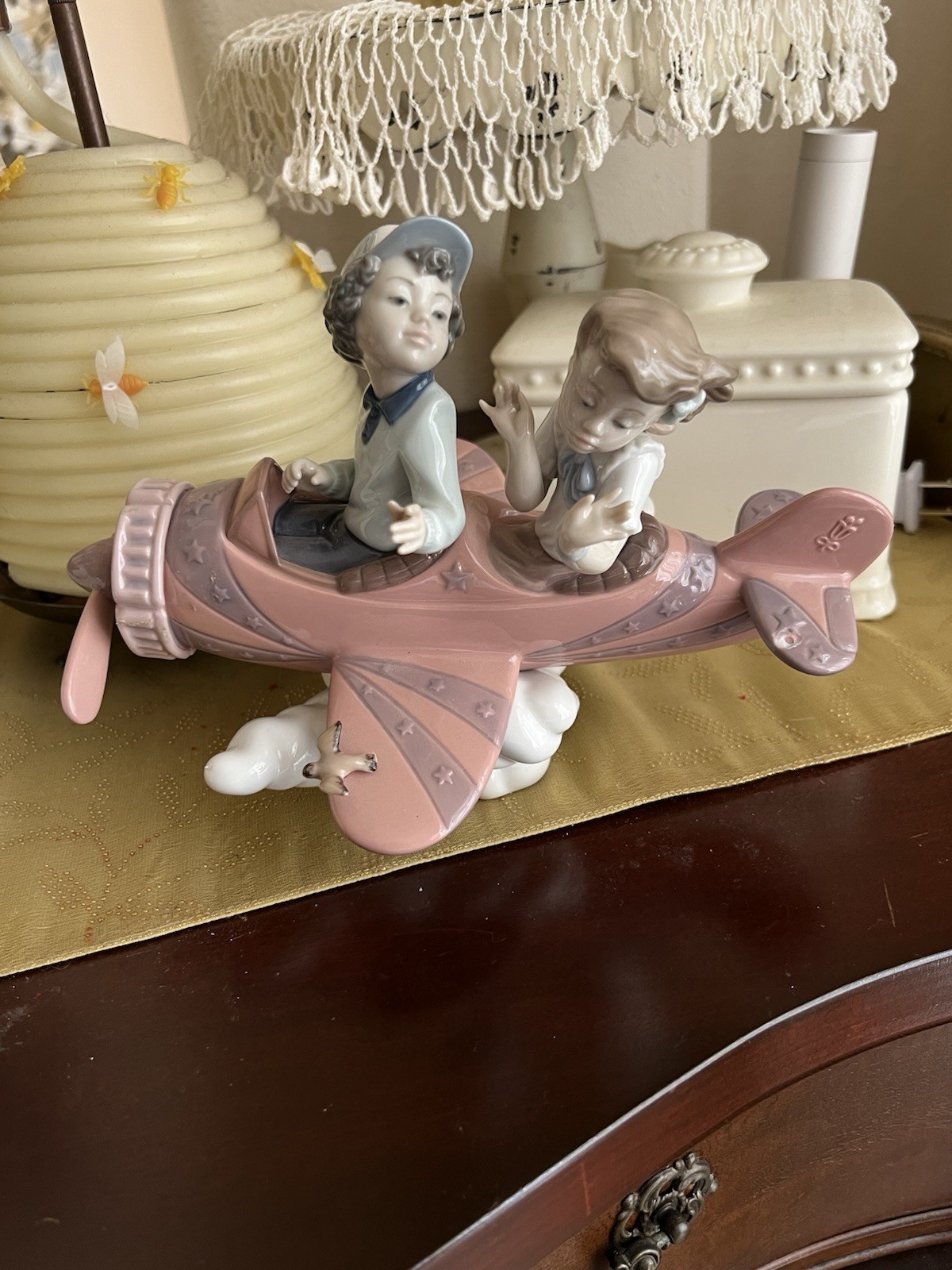Lladro 5698 Don\'t Look Down Porcelain Figurine Airplane Retired - AS IS READ Lladro 5698 Don\'t Look Down Porcelain Figurine Airplane Retired - AS IS READ
