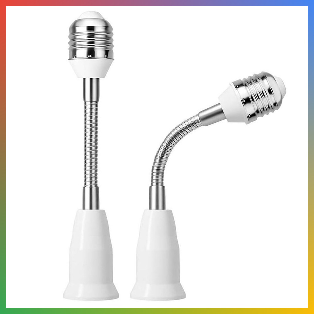 E26 Socket Extender 6 Inch Flexible Bulb Holder Heat Resistant PBT 2 Pack E26 Socket Extender 6 Inch Flexible Bulb Holder Heat Resistant PBT 2 Pack