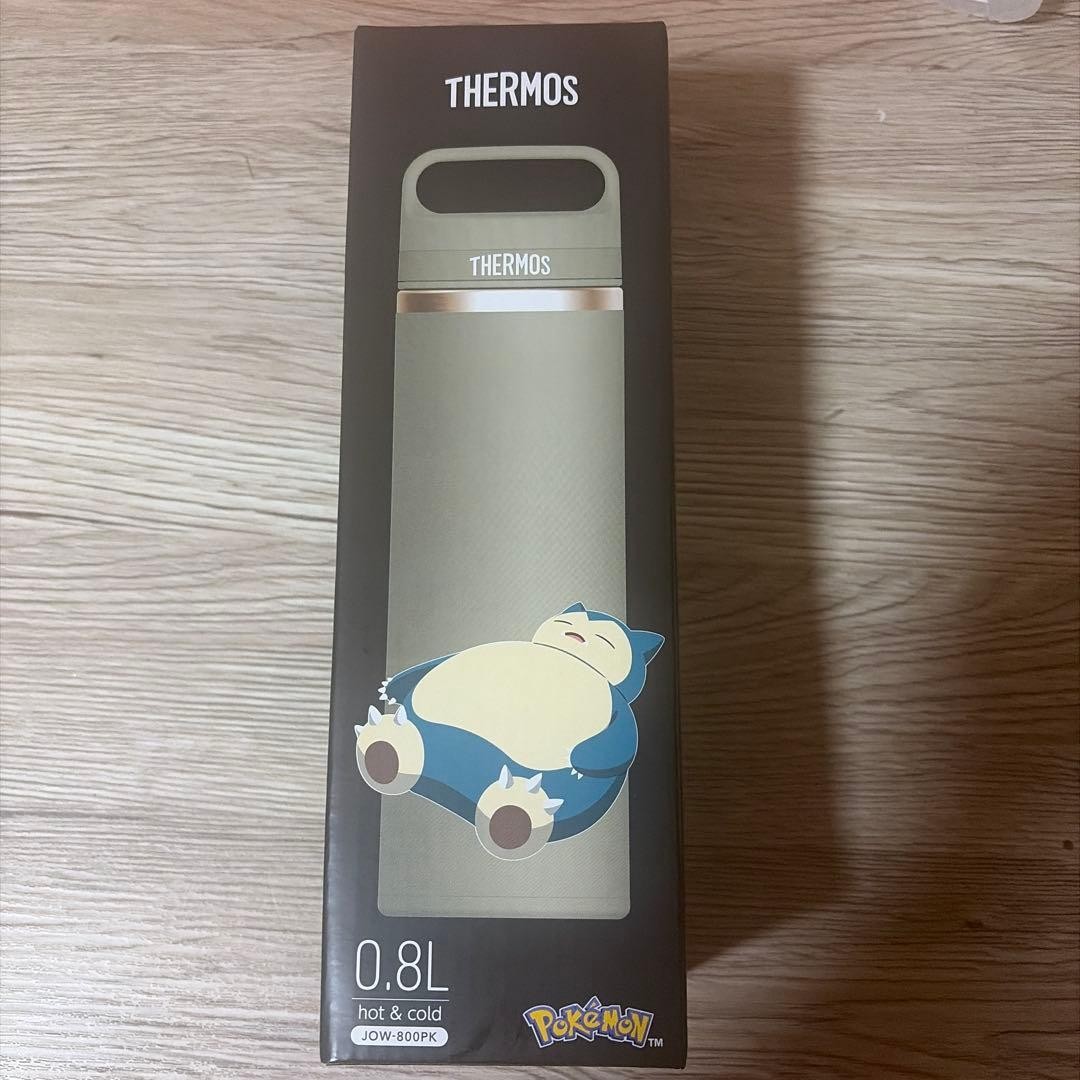 THERMOS Pokémon Snorlax 800ml Vacuum Insulated Mobile Mug Gray Green fm Japan