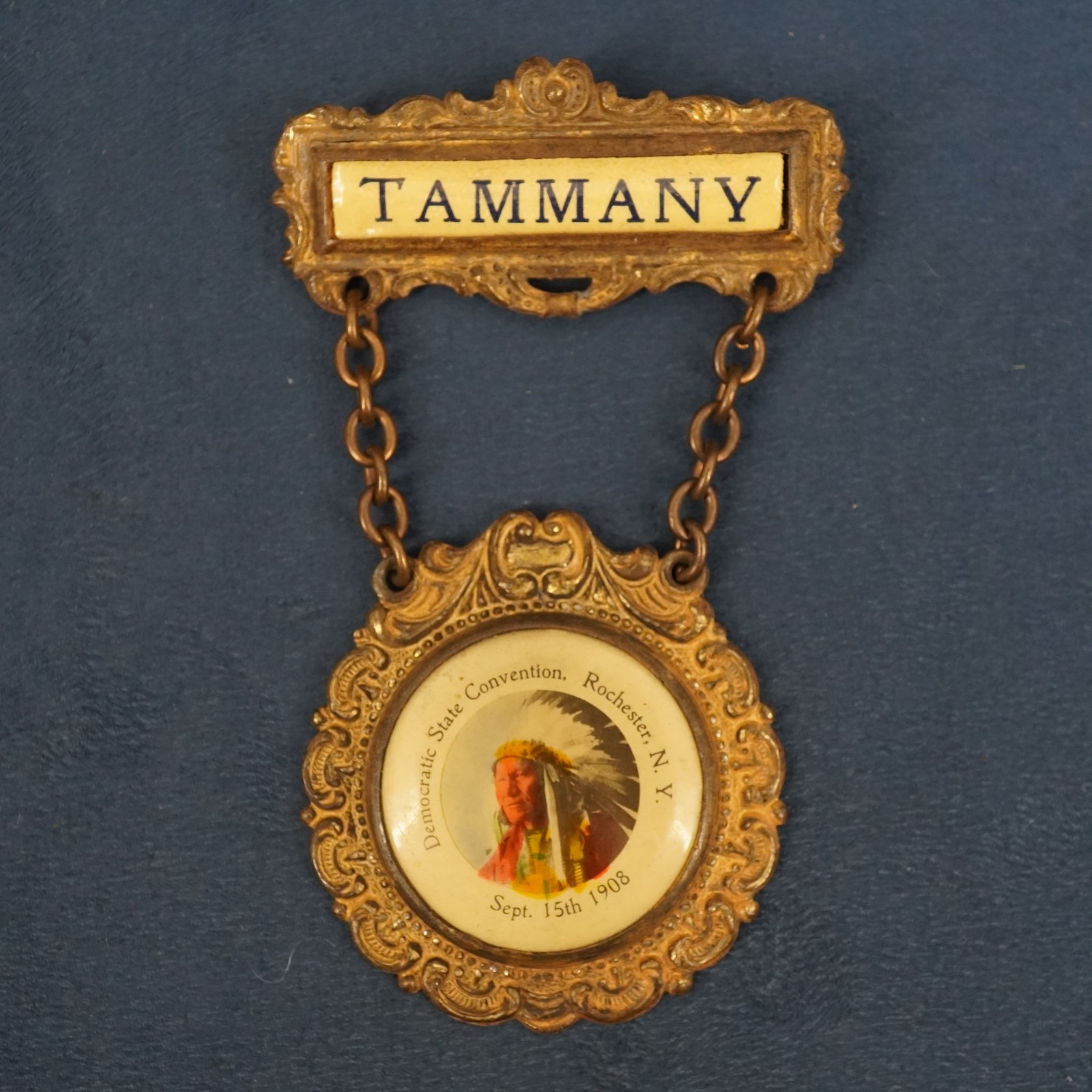 Tammany Hall Democratic State Convention Medal Rochester NY 1908-  US