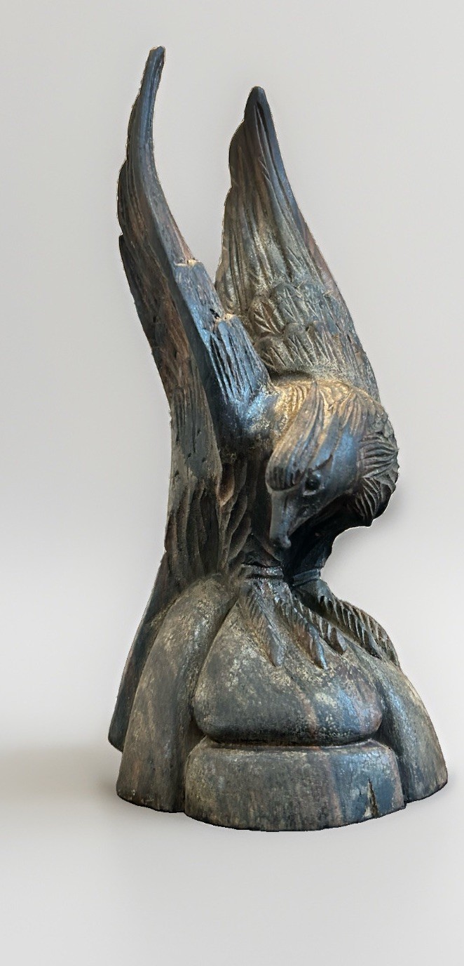Eagle Hand Carved Wood Figurine Vintage - Beautiful