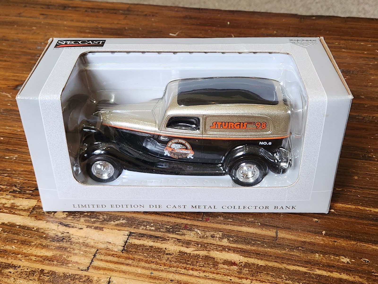 STURGIS #6 1934 FORD SEDAN DELIVERY 58TH ANNUAL 1998 DIECAST BANK #14006 STURGIS #6 1934 FORD SEDAN DELIVERY 58TH ANNUAL 1998 DIECAST BANK #14006
