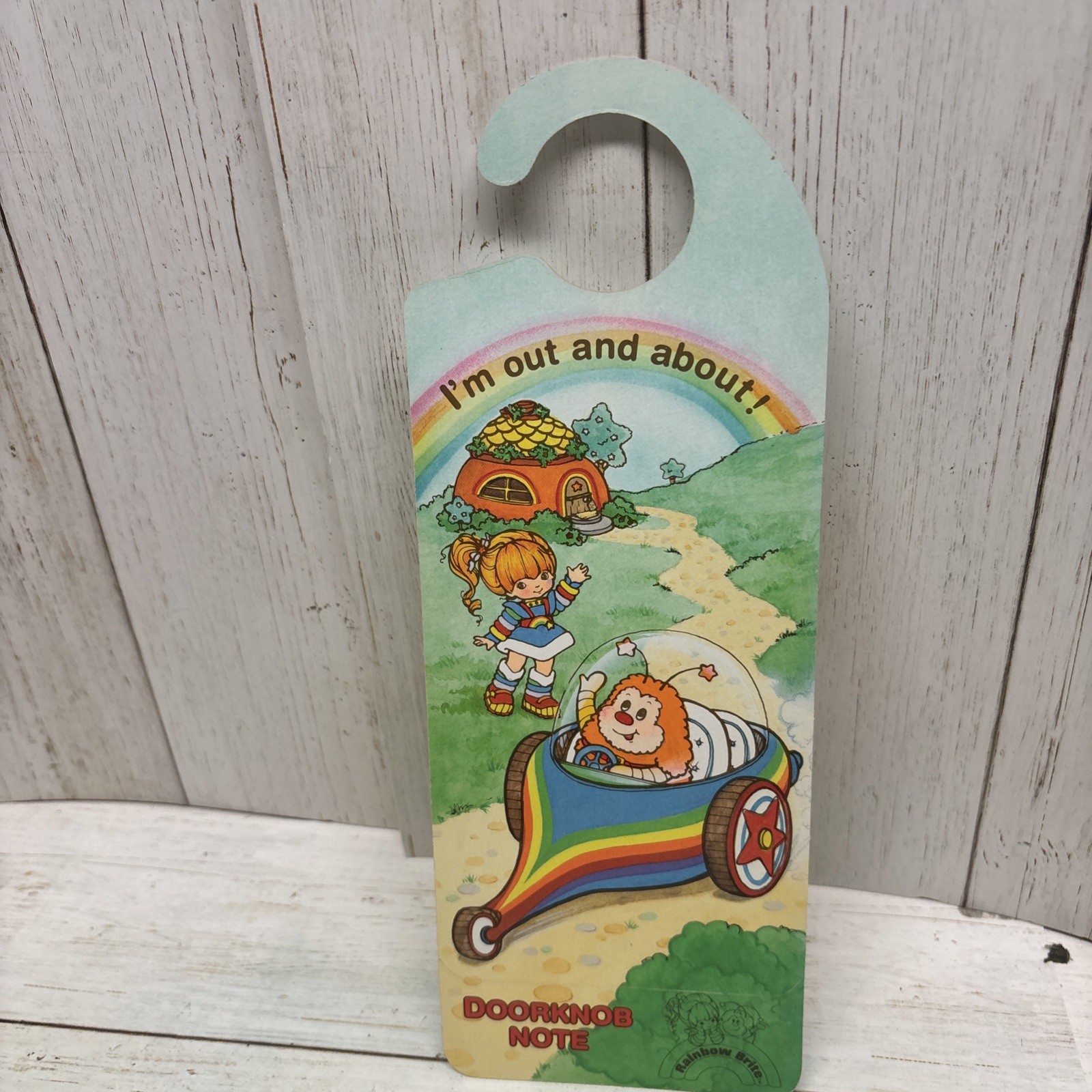 1983 Rainbow Brite Come On In/ Do Not Disturb DoorKnob Note Door Knocker