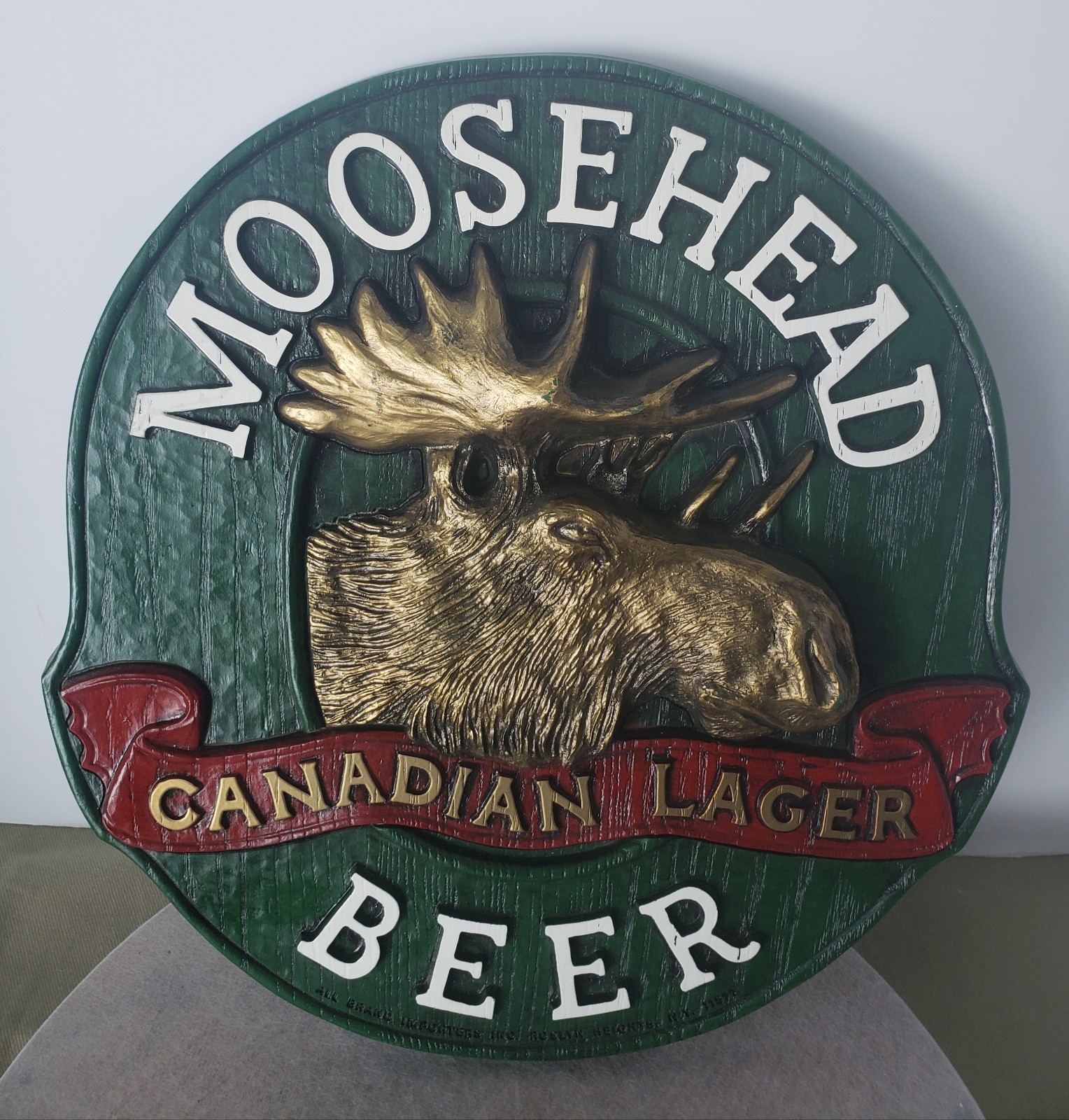 Moosehead Canadian Lager Beer 3D Sign Plastic Wall Plaque Bar 13” Vintage Moosehead Canadian Lager Beer 3D Sign Plastic Wall Plaque Bar 13” Vintage