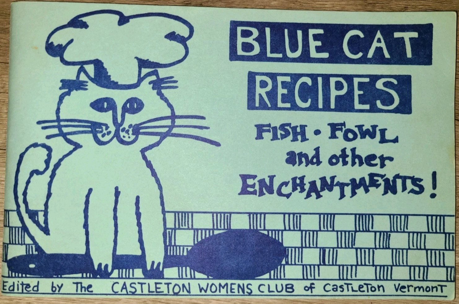 Vtg PB cookbook, Blue Cat Recipes by Castleton Vermont Women\'s Club, 1946