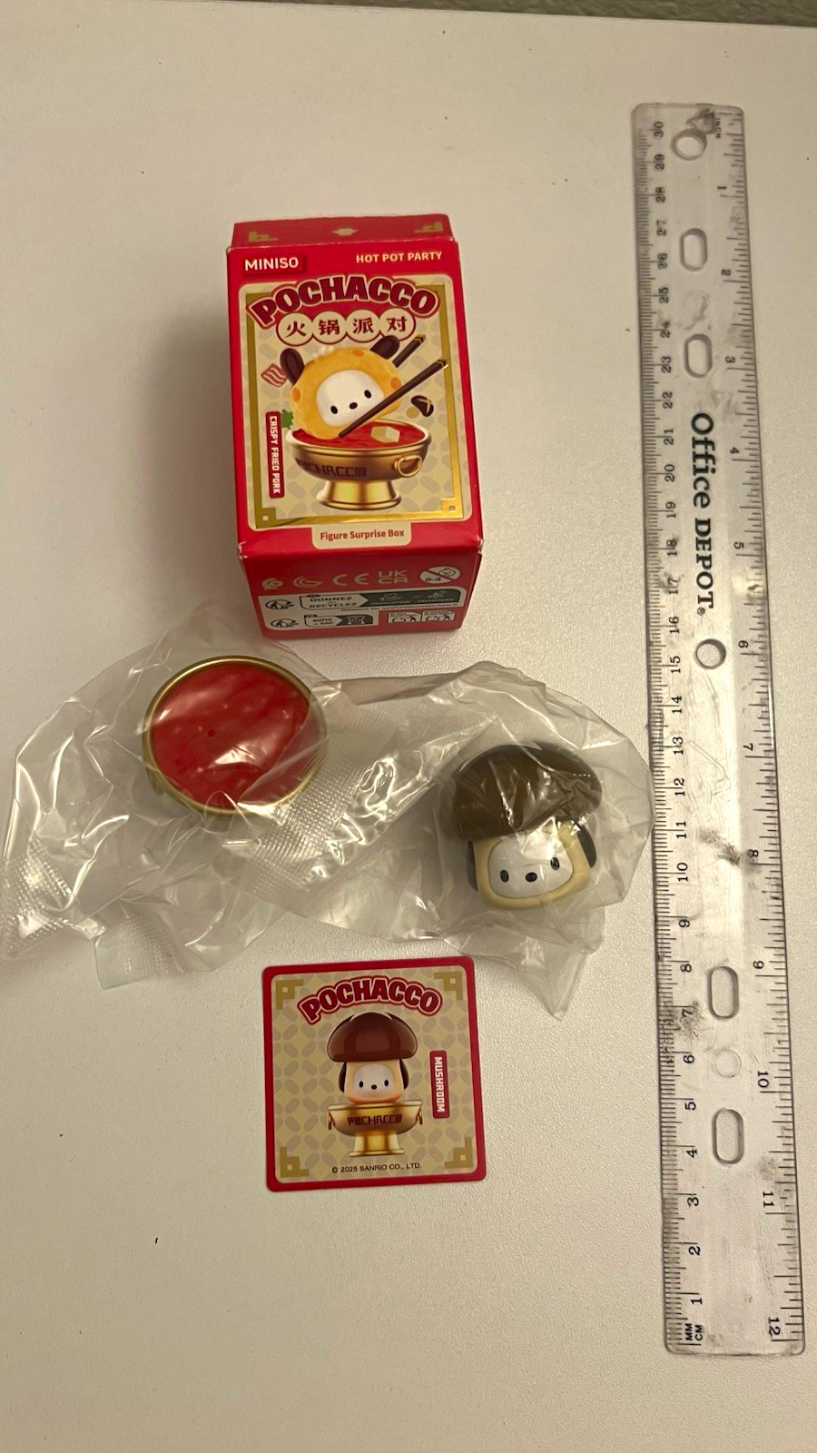 Miniso Sanrio Pochacco Hot Pot Party Series Mini Figure - Confirmed Mushroom