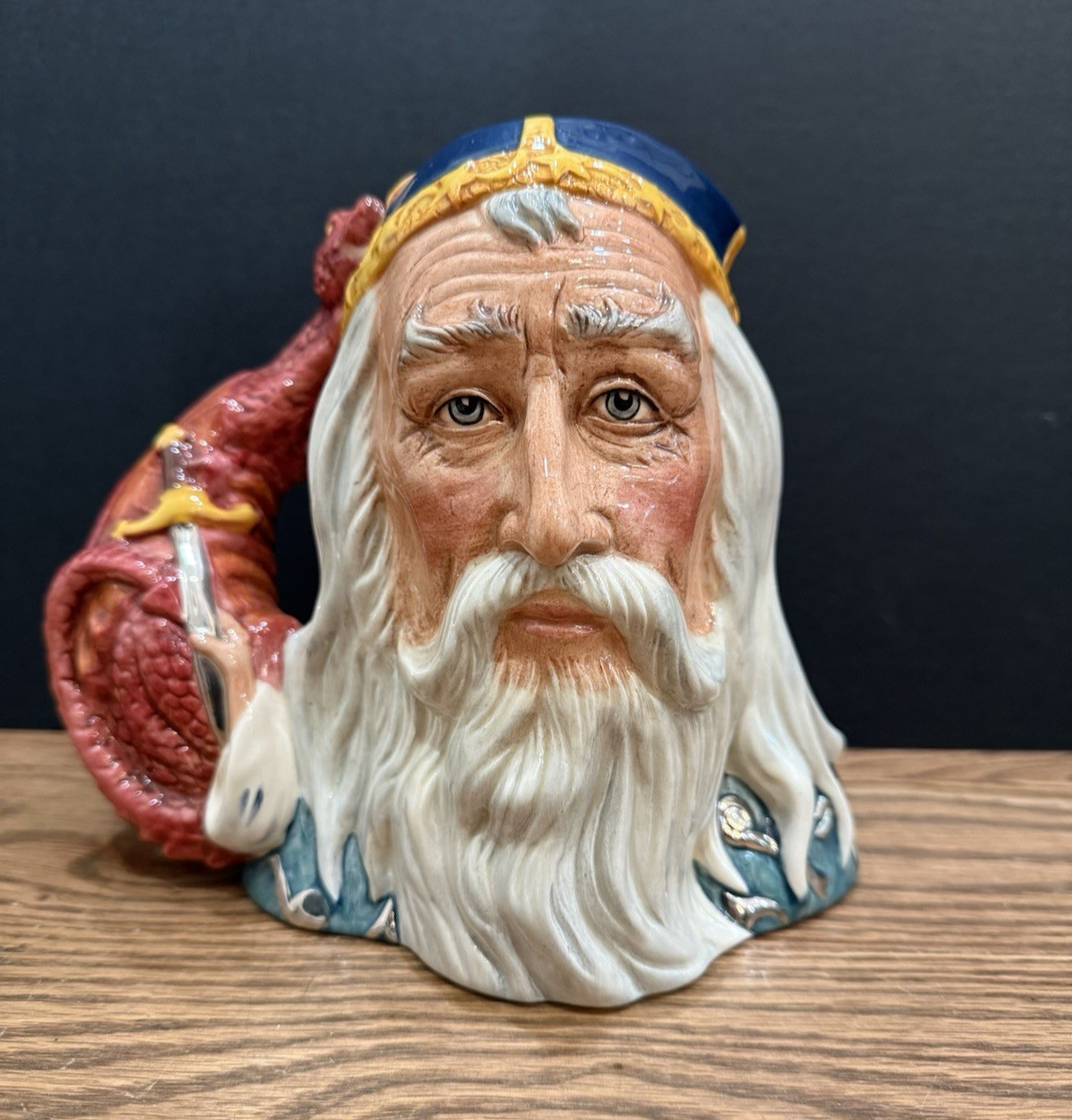 ROYAL DOULTON 'MERLIN' LARGE CHARACTER JUG D7117 1998 LTD. TO 1,500 - RARE