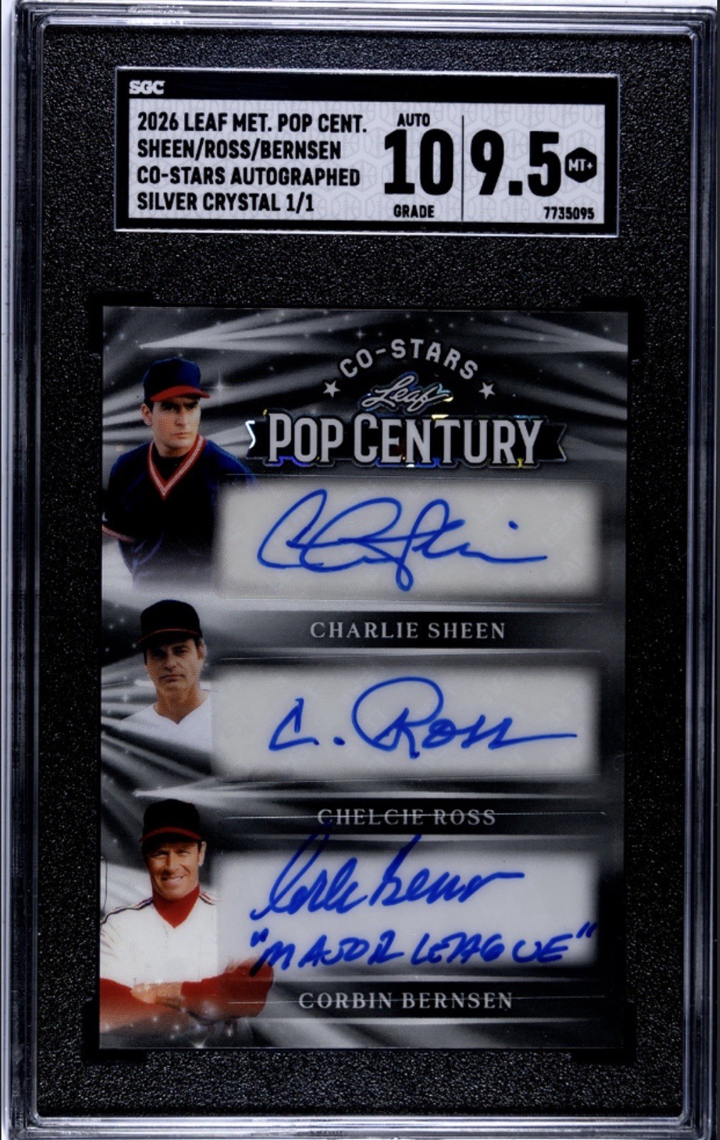 2026 Leaf Pop Century Silver Crystal Co-Stars Triple Auto Card 1/1 🔥 ⚾️ 2026 Leaf Pop Century Silver Crystal Co-Stars Triple Auto Card 1/1 🔥 ⚾️