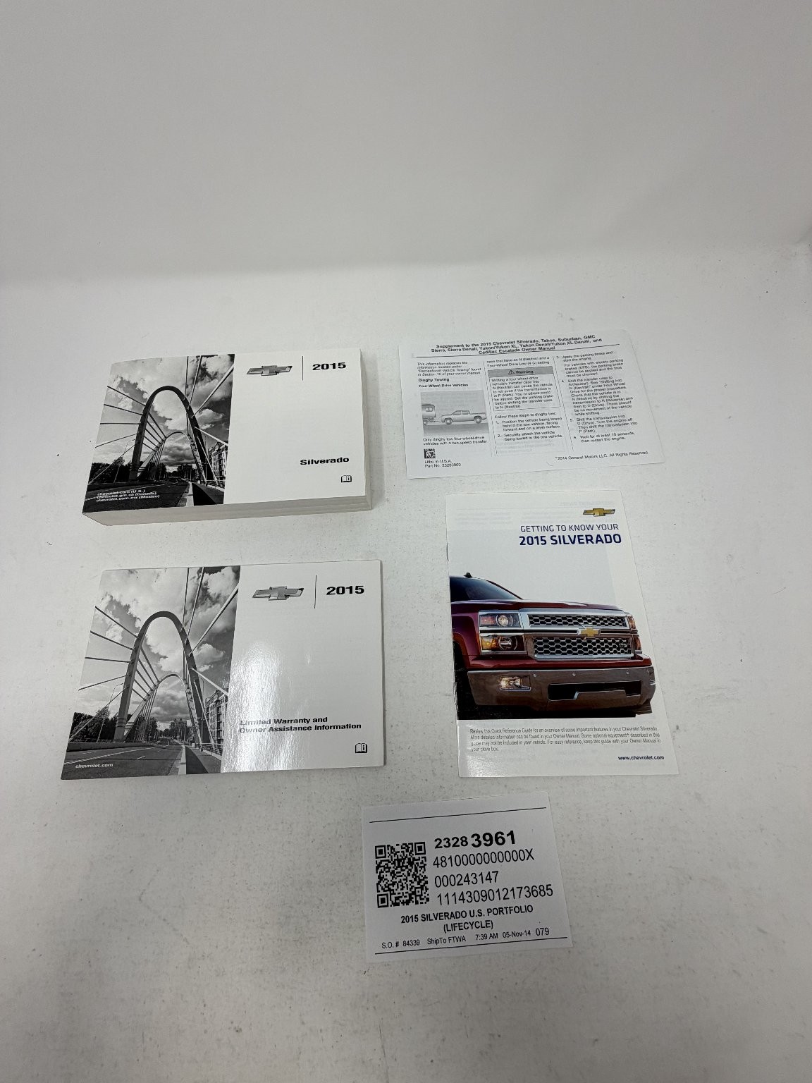 2015 Chevrolet Silverado Owners Manual Set