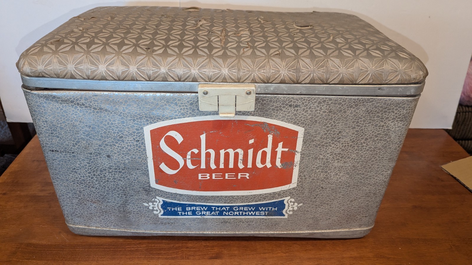 Vintage Schmidt Beer Aluminum Cooler - Cronstroms