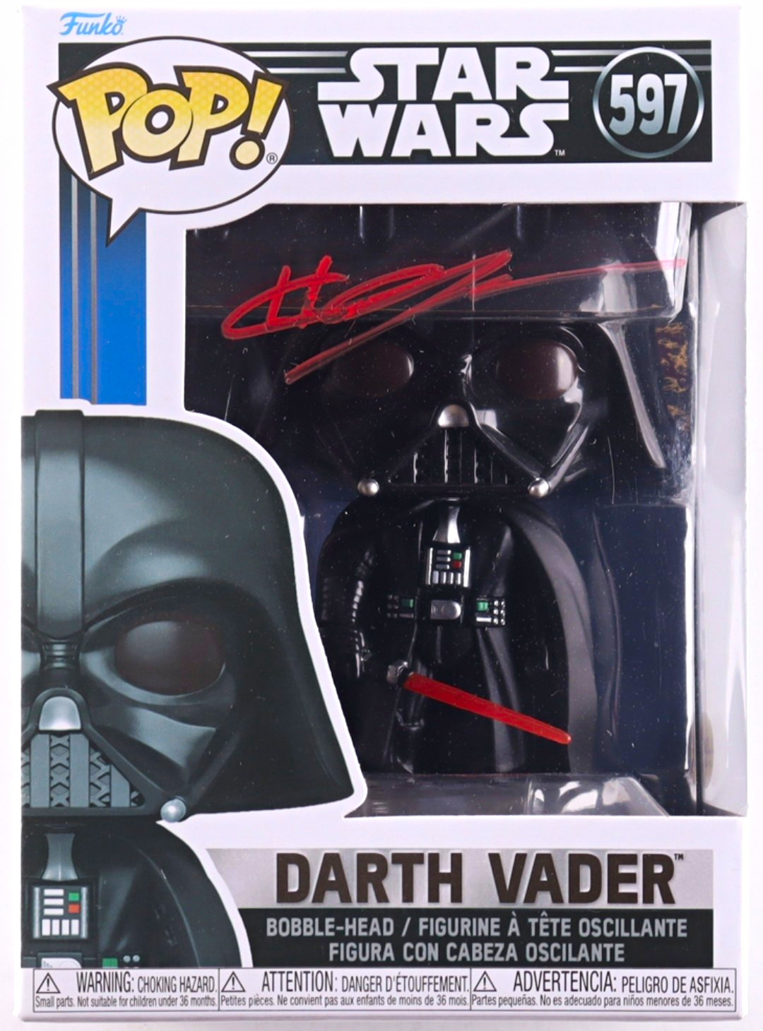Funko Pop Star Wars Darth Vader Autographed Vinyl Figure #597