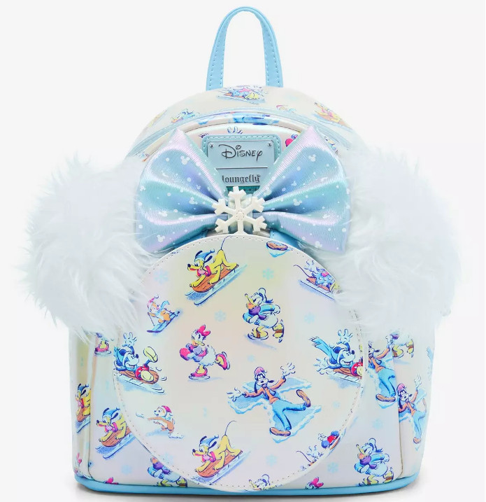 Loungefly Mini Backpack: Disney Mickey & Friends Winter Wonderland Ear Headband