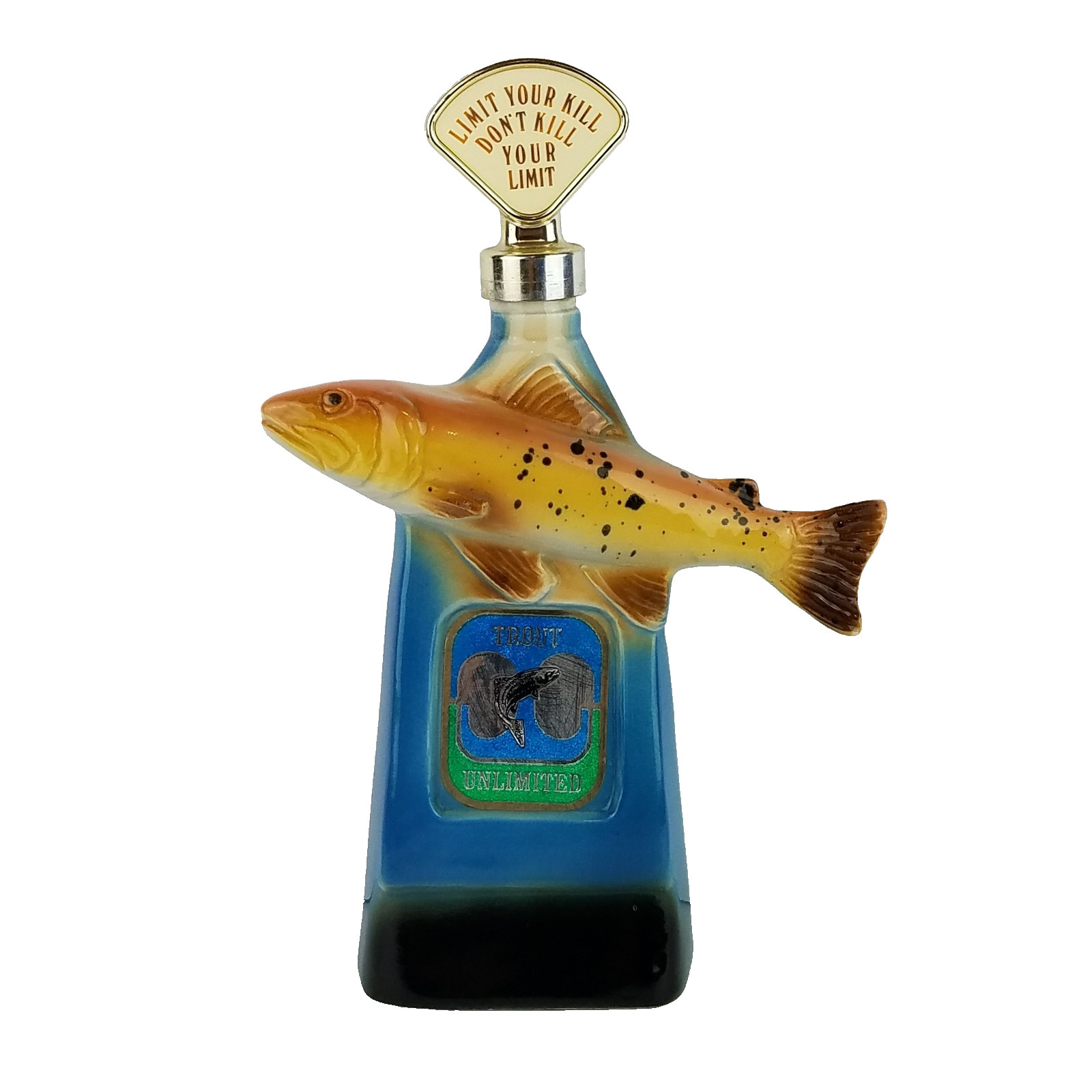 Vintage 1977 Jim Beam Trout Unlimited Whiskey Decanter Empty Liquor Bottle Vintage 1977 Jim Beam Trout Unlimited Whiskey Decanter Empty Liquor Bottle