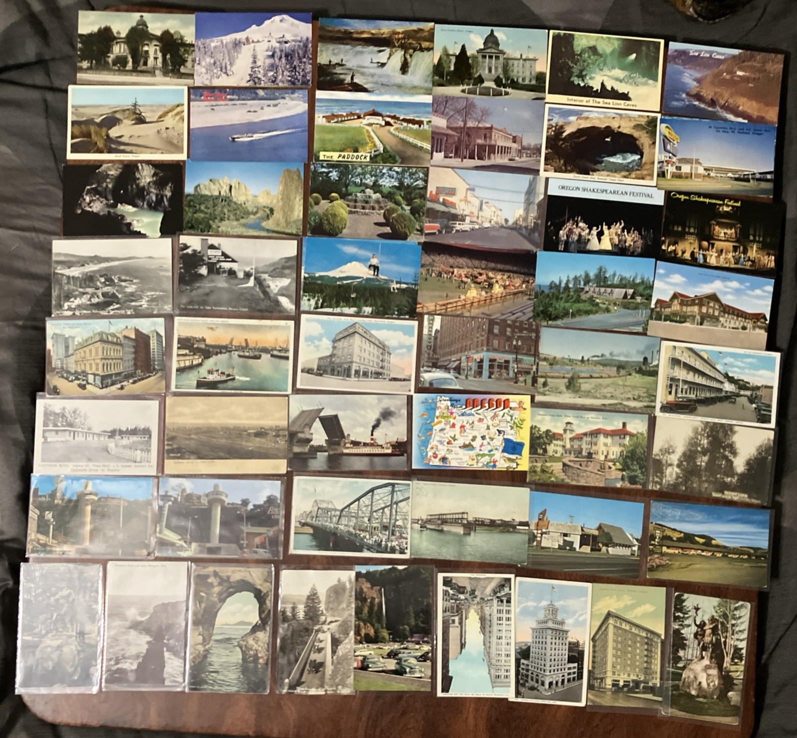 Vintage Oregon Postcards Lot of 50+ Has RPPC\'s Beaches Bridges Hotels Rivers - H
