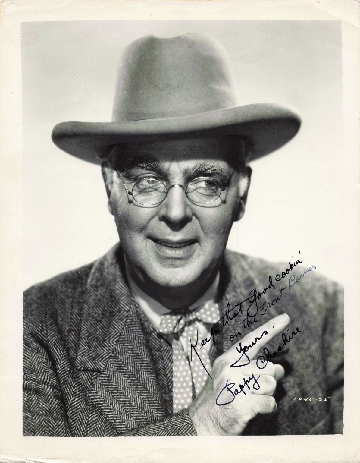 Vintage Harry Pappy Cheshire Autograph Signed 8x10 Photo Country Music Radio