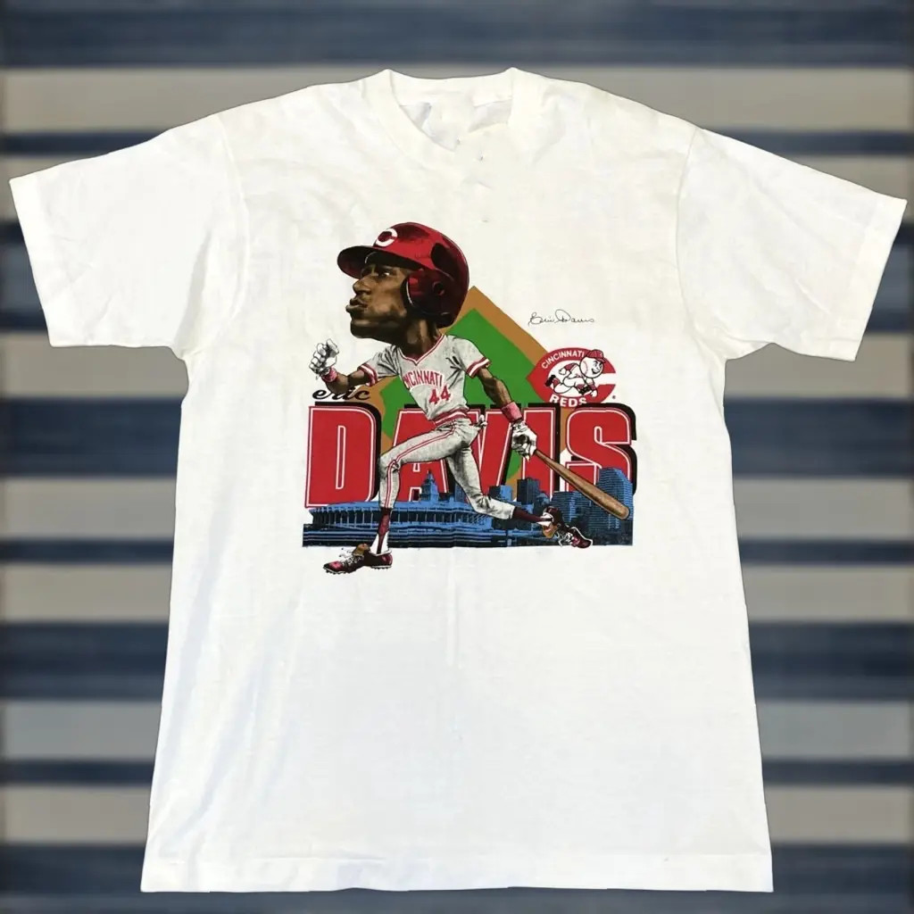 Eric Davis Caricature S-5XL White Heavy Cotton T Shirt NP163