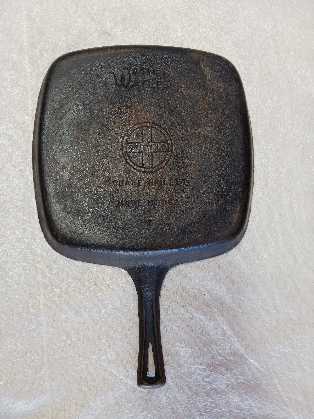 Wagner Ware /Griswold Cast Iron Square Skillet, Sidney Ohio, USA, 9.5\