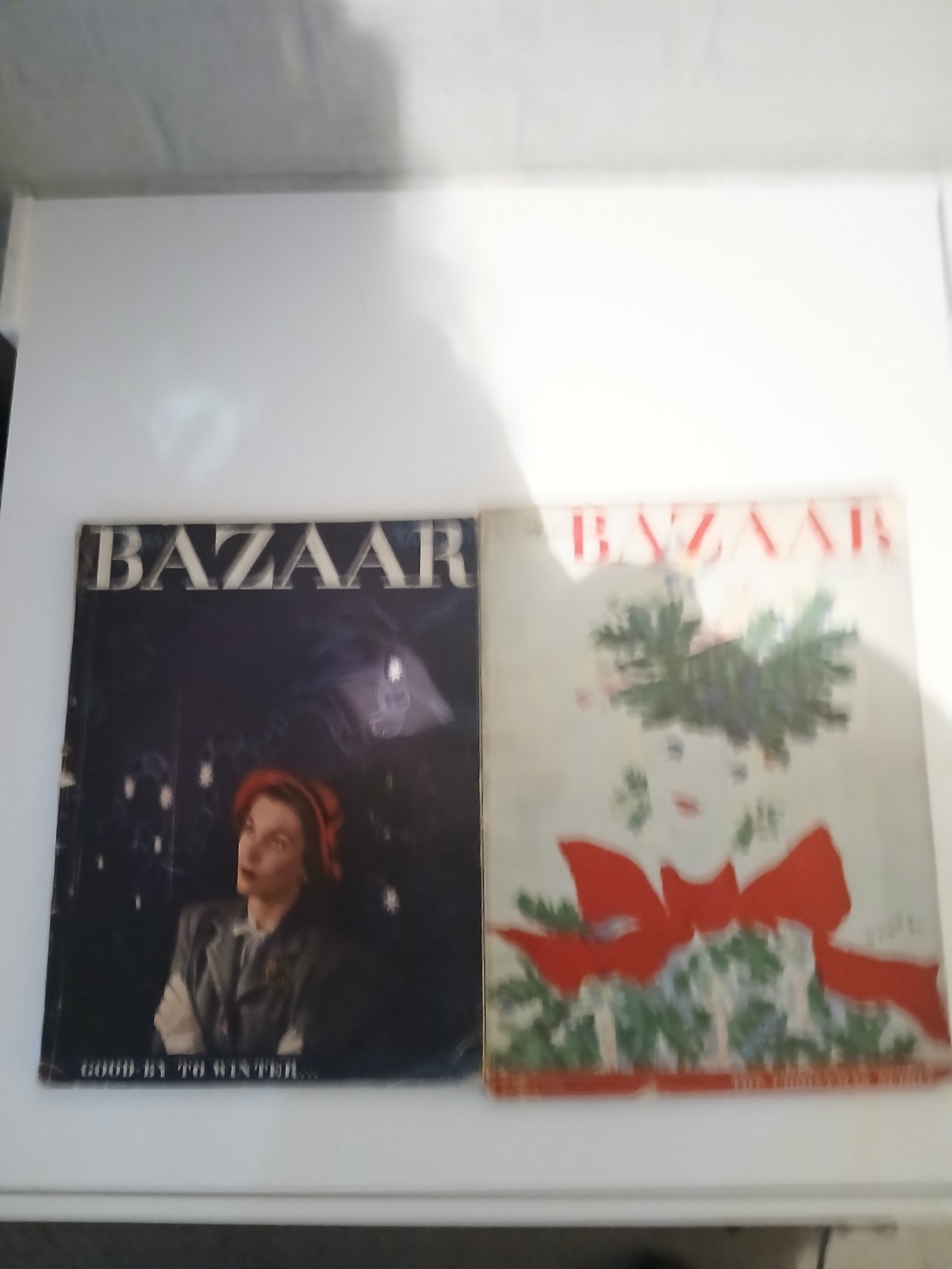 Vintage set of Harpers Bazaar 1943 'The Christmas and Winter Magazines Vintage set of Harpers Bazaar 1943 'The Christmas and Winter Magazines