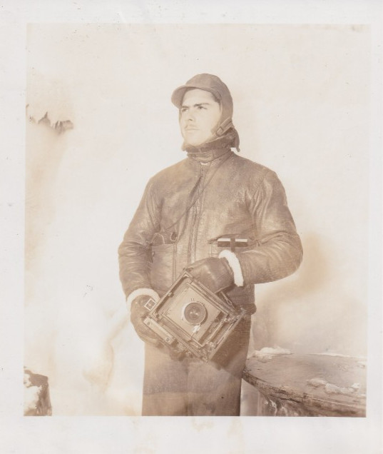 1947 Press Photo Photographer Harley Cope of Richard Byrd Antarctica Expedition