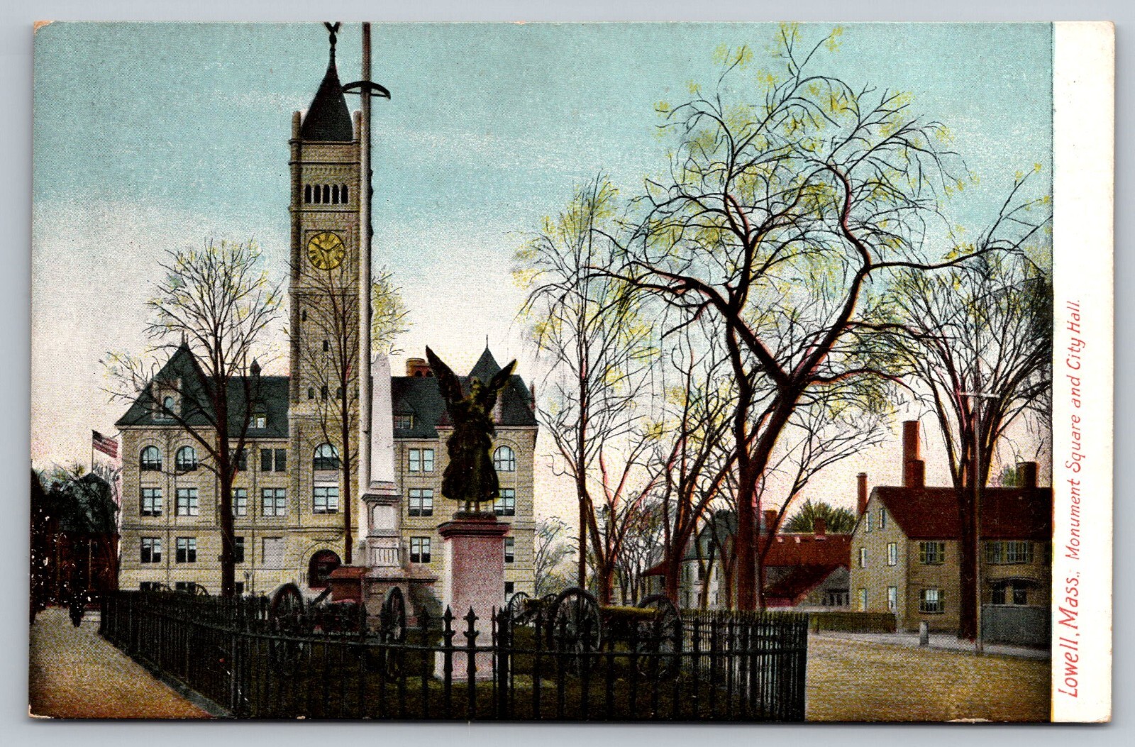 Postcard D 644, Monument Square and City Hall, Lowell, Mass Postcard D 644, Monument Square and City Hall, Lowell, Mass