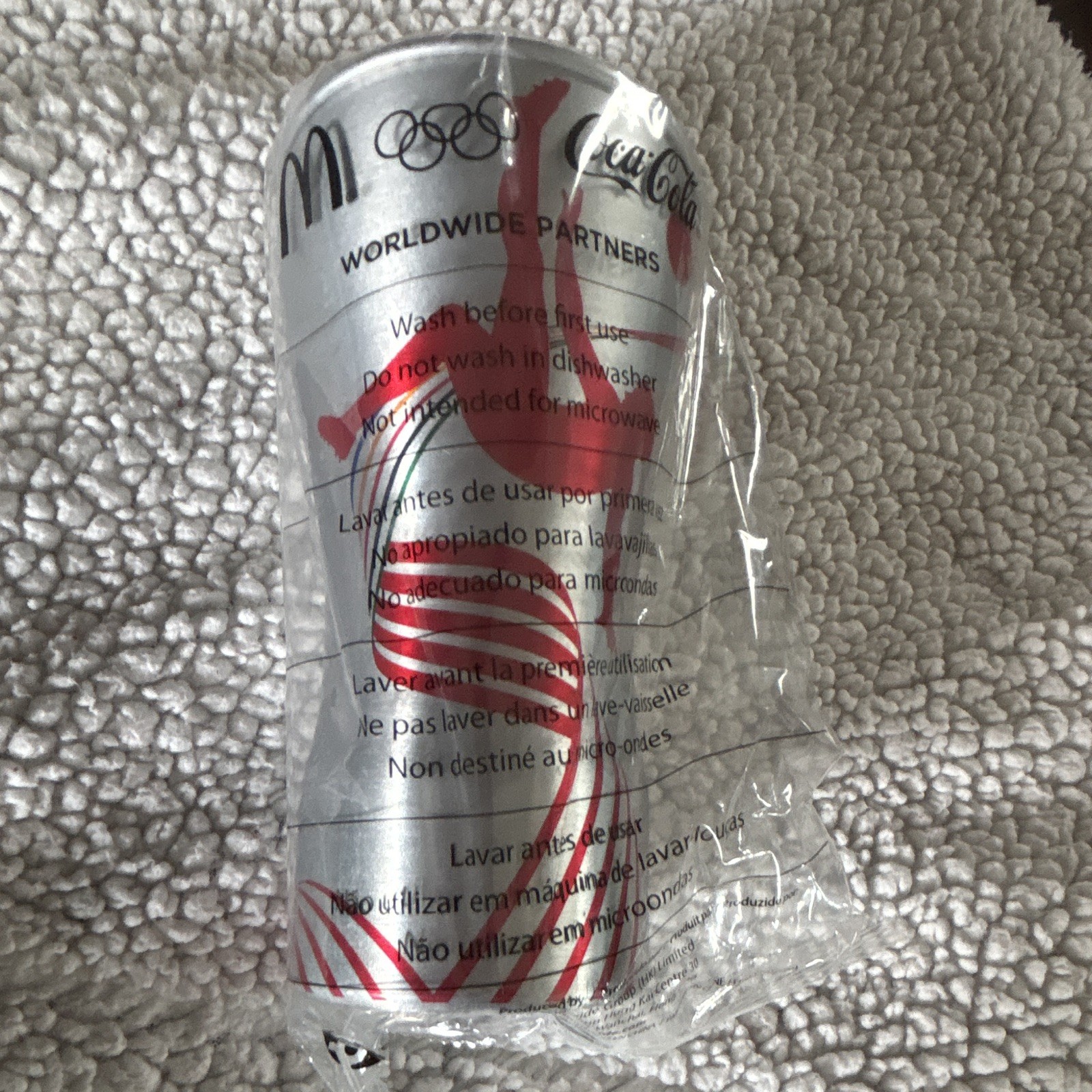 Coca-Cola McDonald’s Worldwide Partners Olympic Rings Plastic Cup White/Red