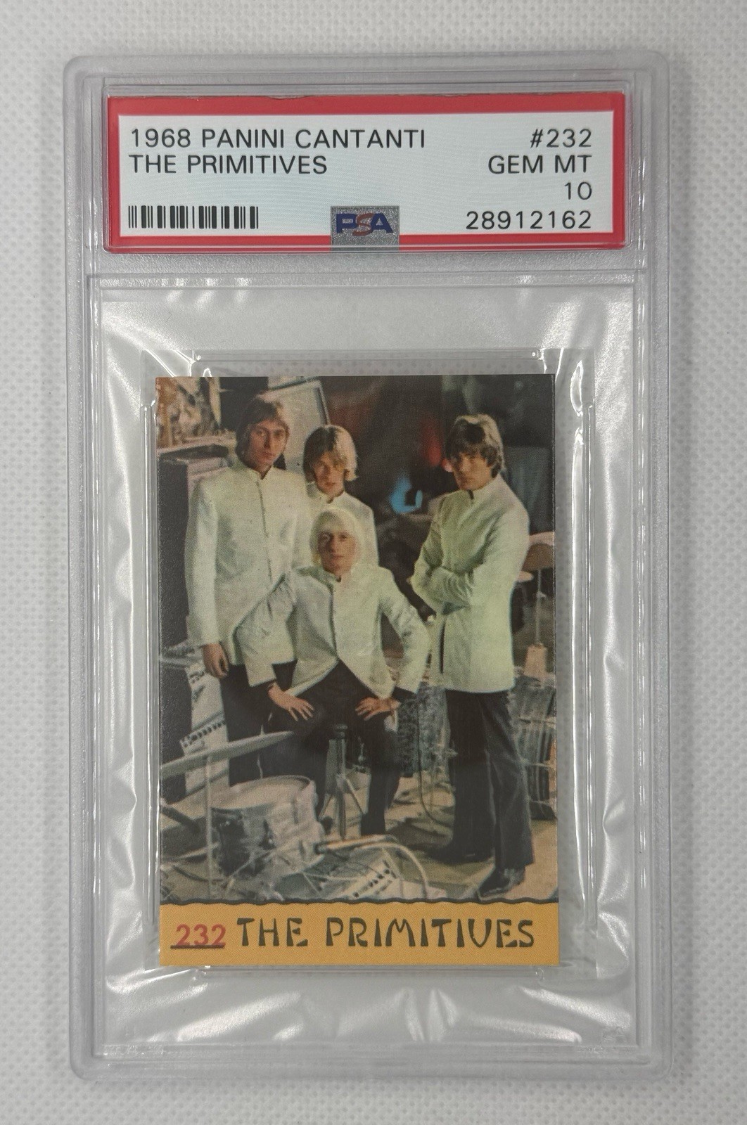 1968 Panini Cantanti The Primitives #232 PSA 10 GEM MINT Pop 1 Mal Ryder Mod 1968 Panini Cantanti The Primitives #232 PSA 10 GEM MINT Pop 1 Mal Ryder Mod
