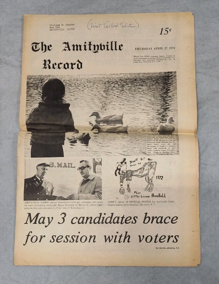 The Amityville Record 1972-Long Island, NY NEWSPAPER Village News Little League 