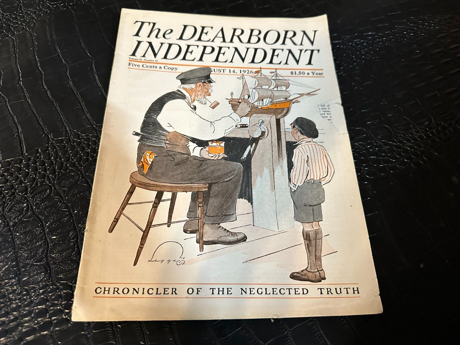 AUGUST 14 1926 DEARBORN INDEPENENT humor magazine SHIP MODEL BUILDER