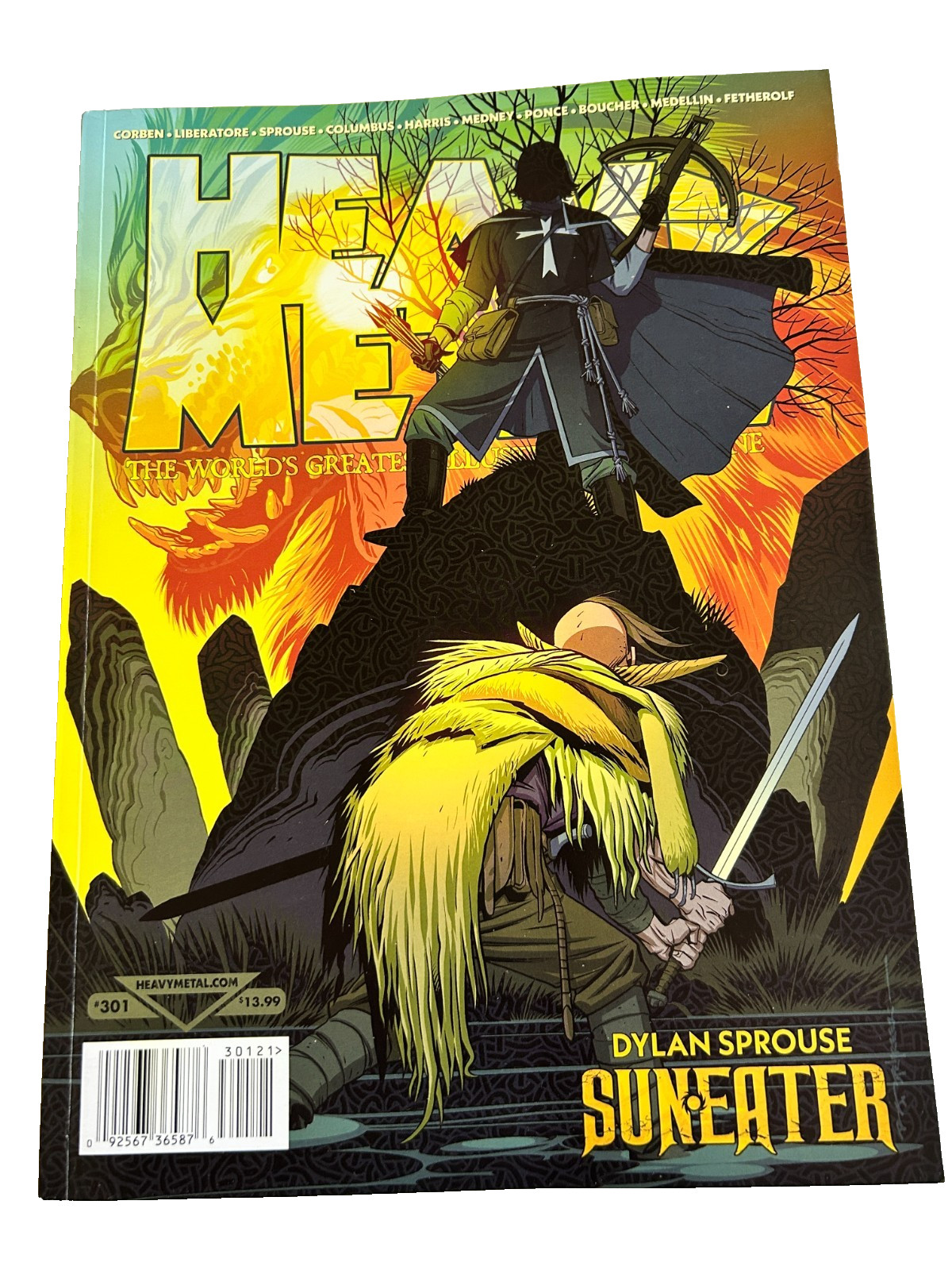 HEAVY METAL #301 -  DYLAN SPROUSE's SUN-EATER SPECIAL - 2020 UNREAD NM COPY