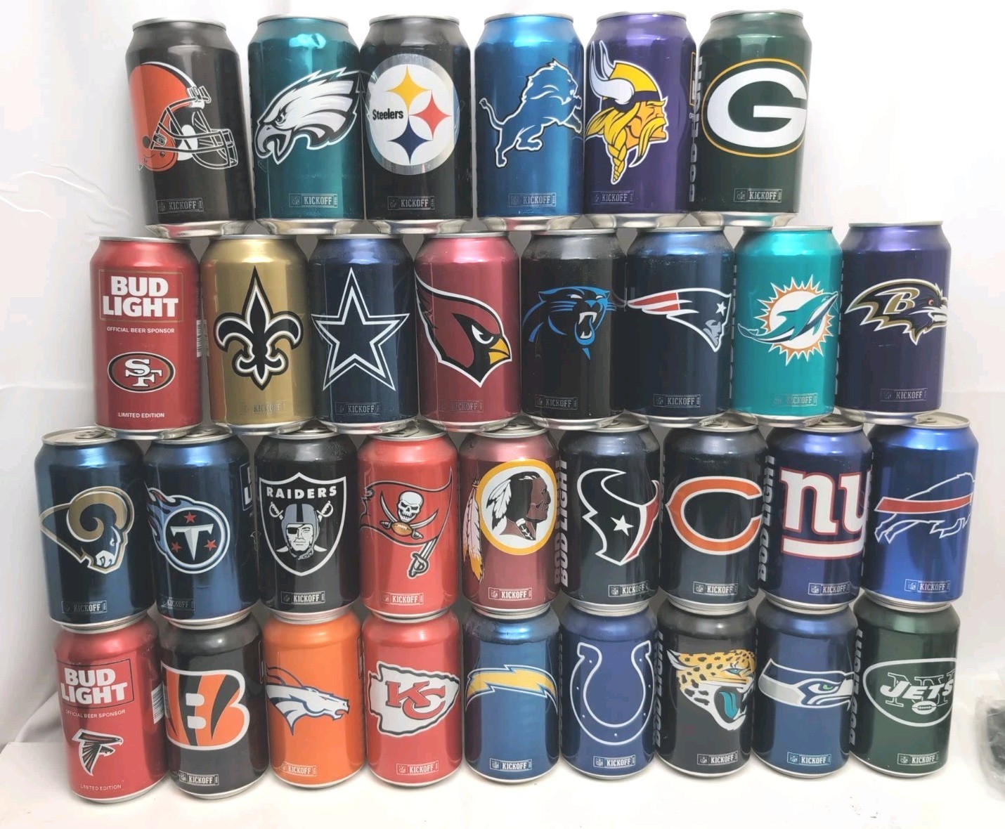 2016 BUD LIGHT NFL KICKOFF Cans - Complete Set of All 32 Teams 2016 BUD LIGHT NFL KICKOFF Cans - Complete Set of All 32 Teams