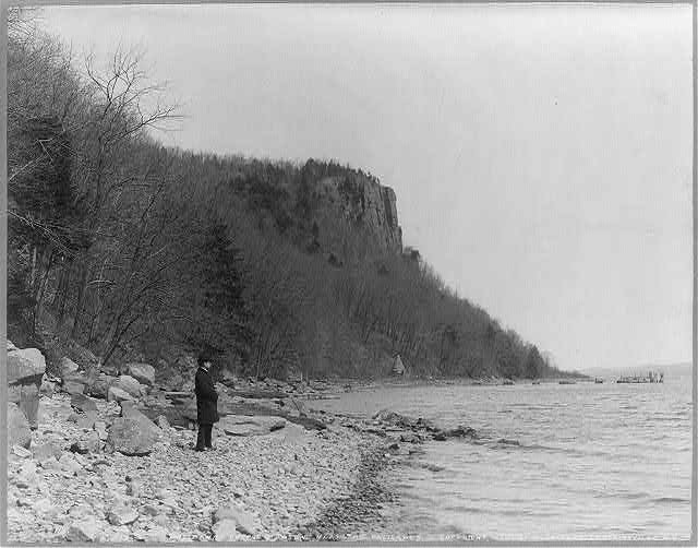 Photo:The banks of the Hudson River near the Palisades, N.Y.