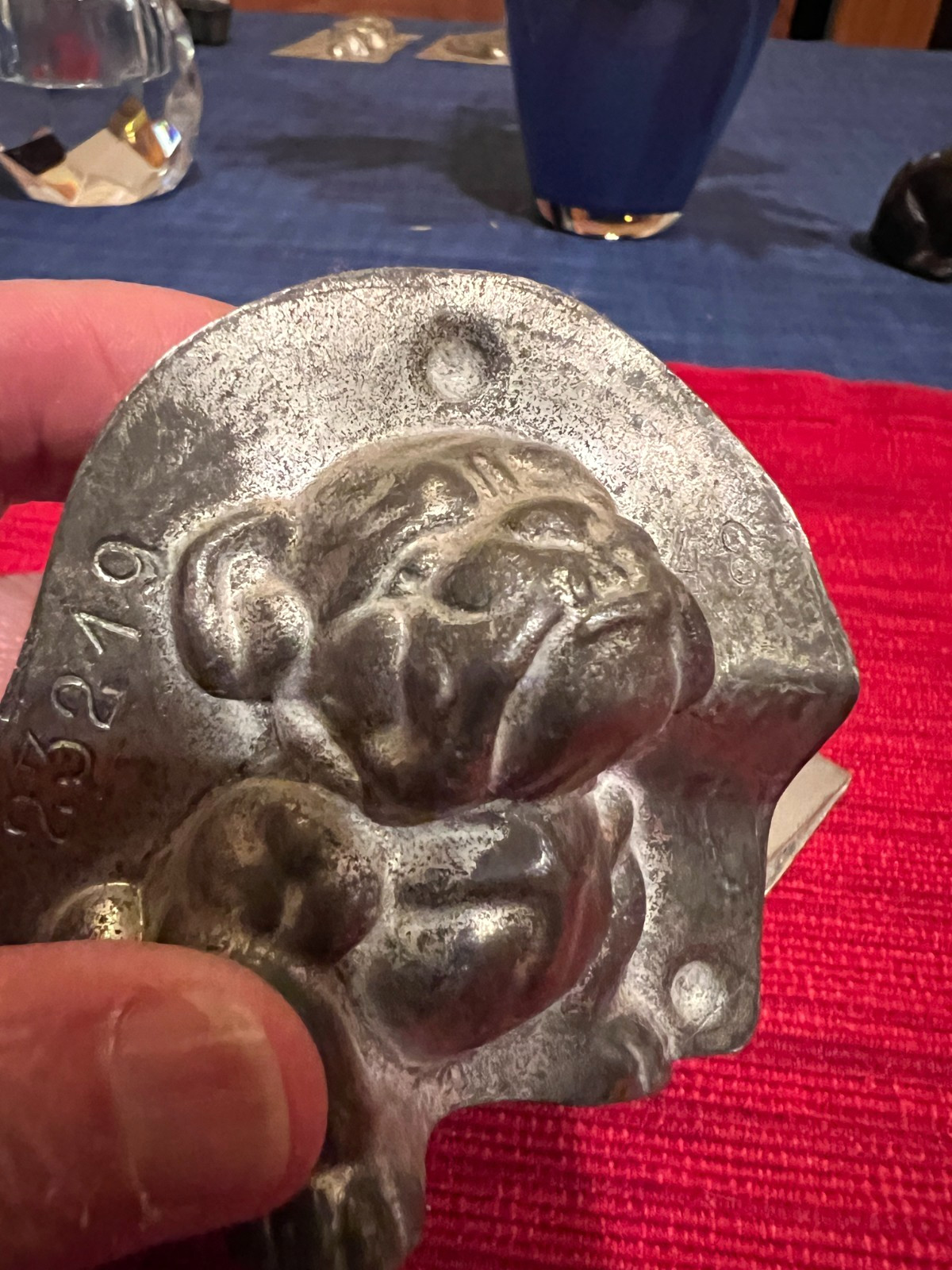 RARE Antique Anton Reiche Chocolate Mold #23219 – Bulldog Puppy with Collar – Ge