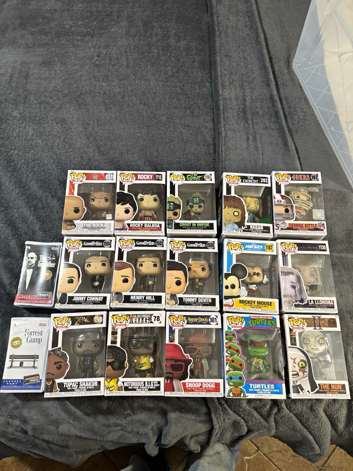 Funko Pop 17pc Mixed Lot Boxed Vinyl WWE Rocky Exorcist 49ers Groot Funko Pop 17pc Mixed Lot Boxed Vinyl WWE Rocky Exorcist 49ers Groot