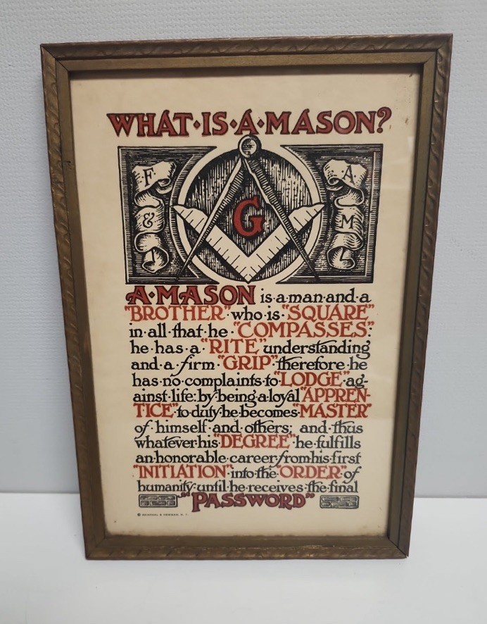 Vintage/Antique Masonic Free Masons “What is a Mason”? Framed Verse Cool Vintage/Antique Masonic Free Masons “What is a Mason”? Framed Verse Cool