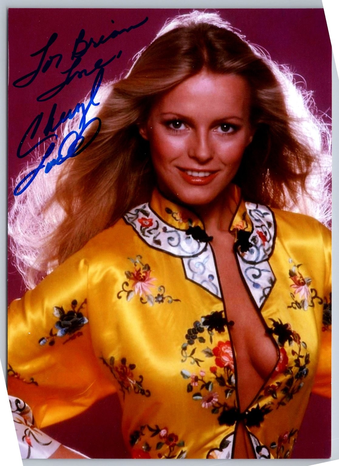 Cheryl Ladd Autograph Signed Photo Actress Charlie\'s Angels Vintage 5 x 7 Inches