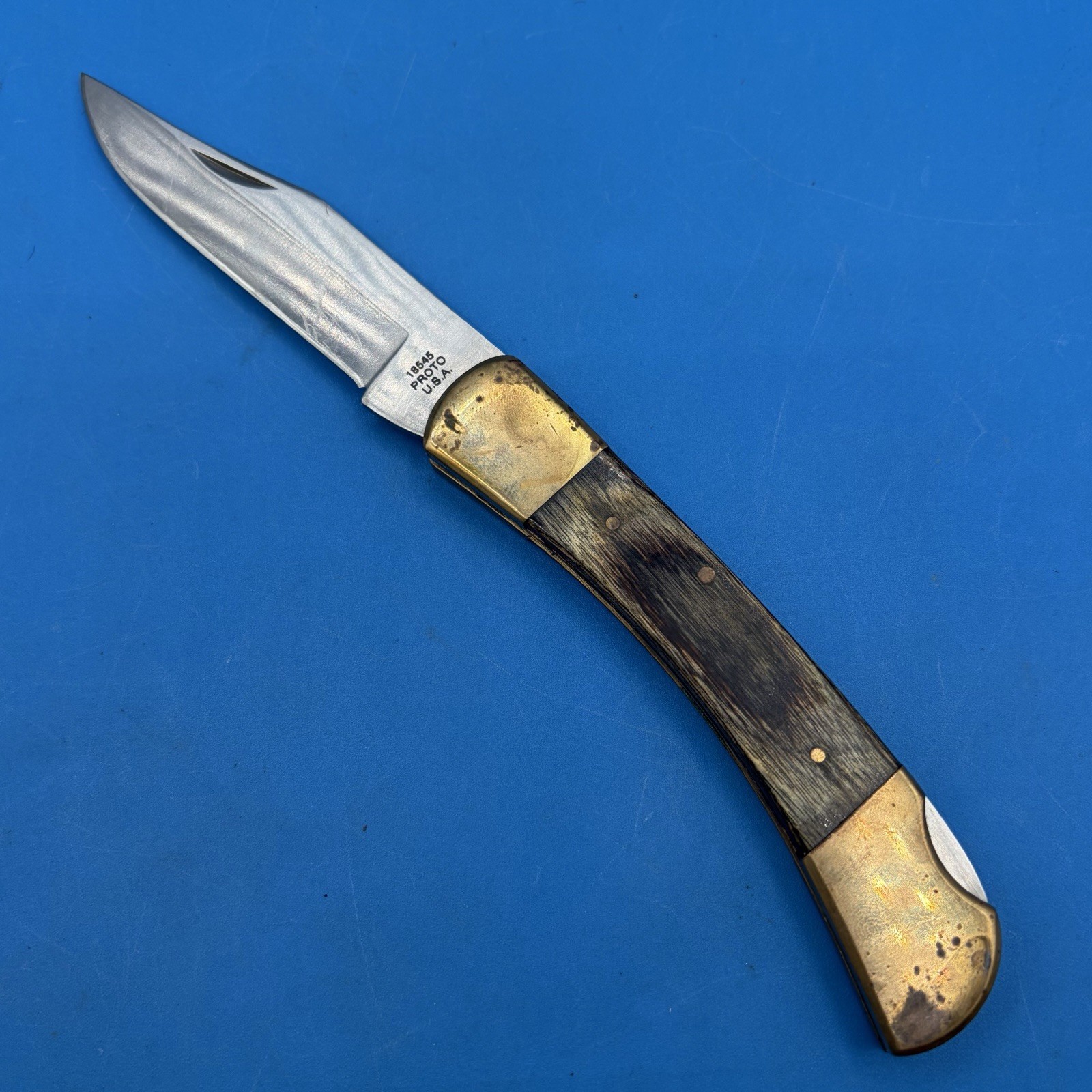 Vintage Proto USA 18545 Folding Hunter Pocket Knife Vintage Proto USA 18545 Folding Hunter Pocket Knife