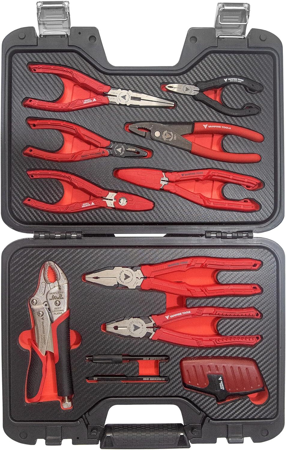VAMPLIERS Premium 10-Piece Stripped Screws Extractor Set with Toolbox Storage VAMPLIERS Premium 10-Piece Stripped Screws Extractor Set with Toolbox Storage