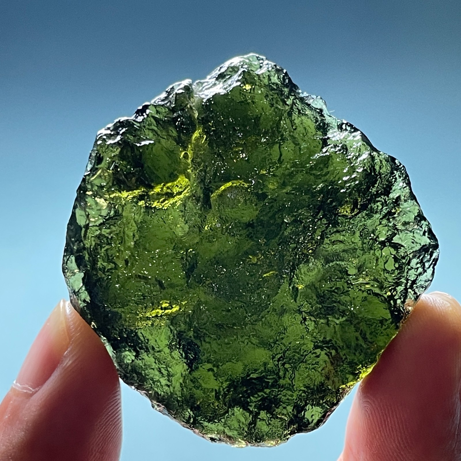 166CT Natural Moldavite | Genuine Czech |Impact Glass| Collector's Energy Stone