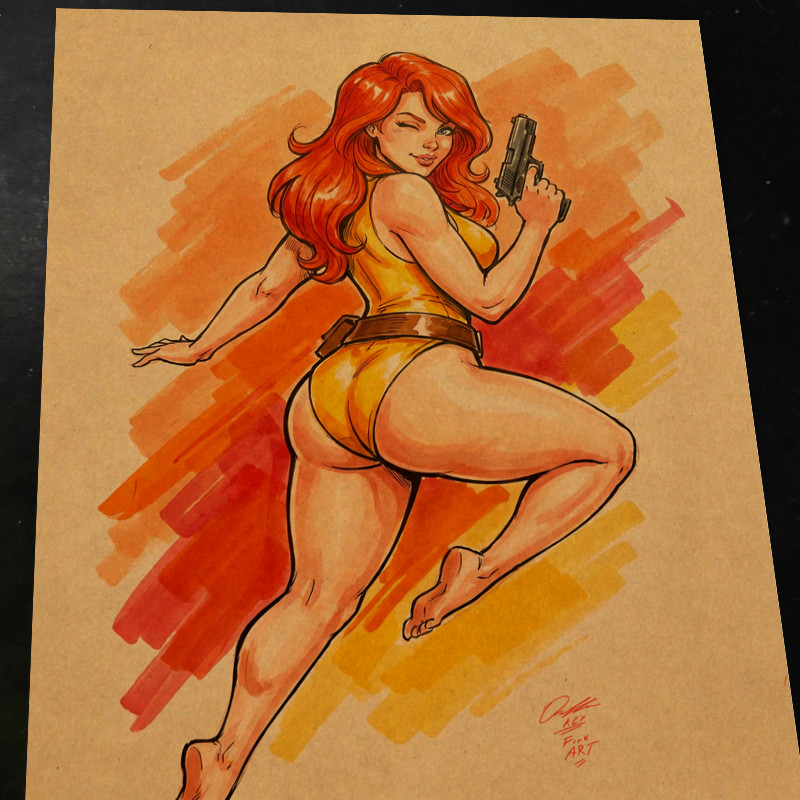 Scarlett G.I. Joe Art Print Signed 8.5x11 | Art by Keyeske Scarlett G.I. Joe Art Print Signed 8.5x11 | Art by Keyeske