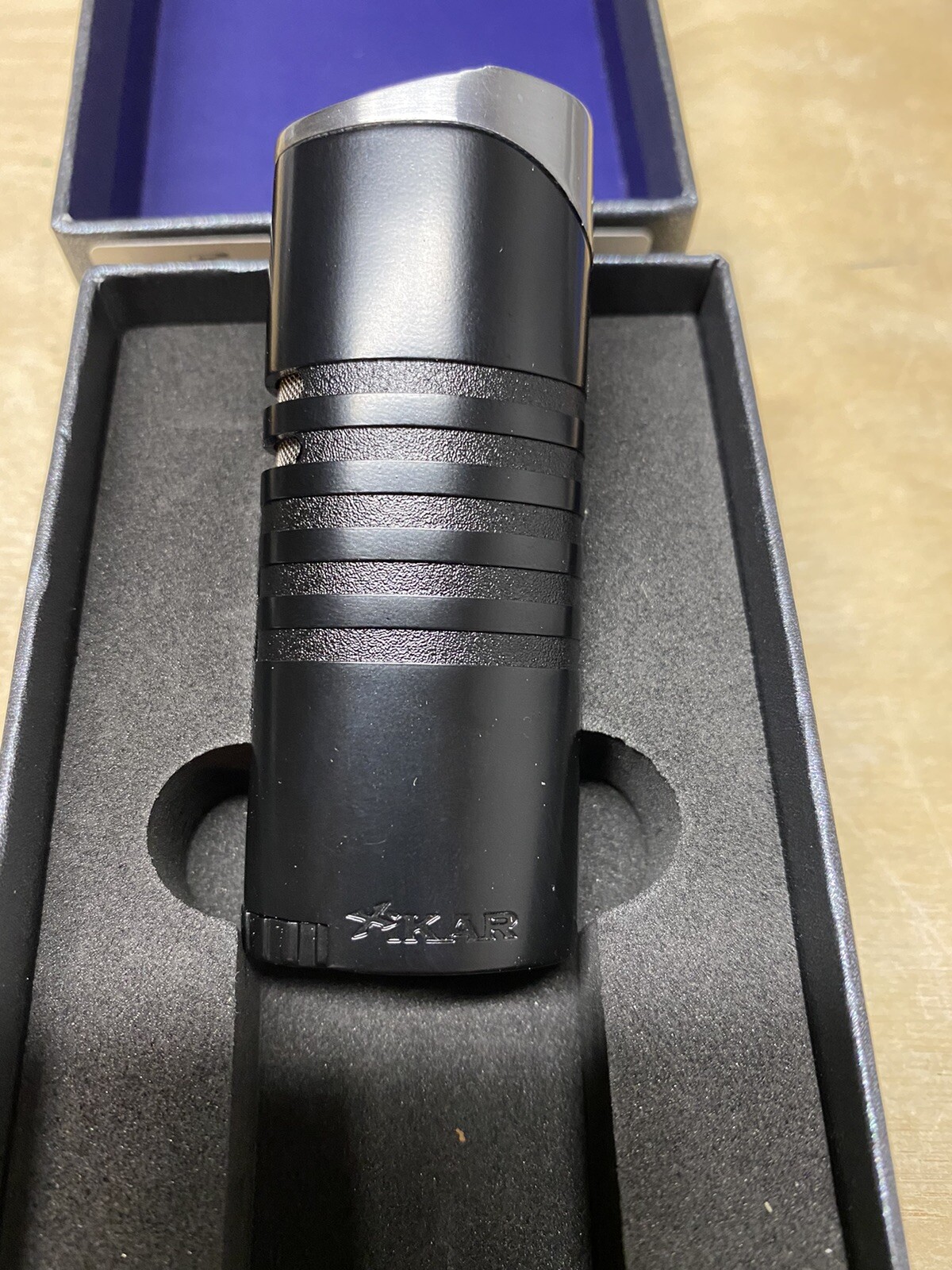 Xikar Ellipse Triple Jet Flame Cigar Lighter - Black and Chrome - New Xikar Ellipse Triple Jet Flame Cigar Lighter - Black and Chrome - New