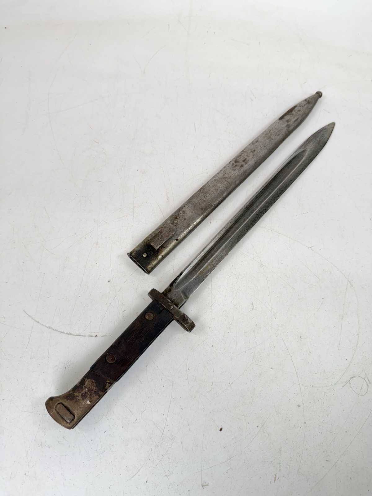 WWII Czechoslovakia Czech Short Sword + Scabbard CSZ /X Knife Soviet Used