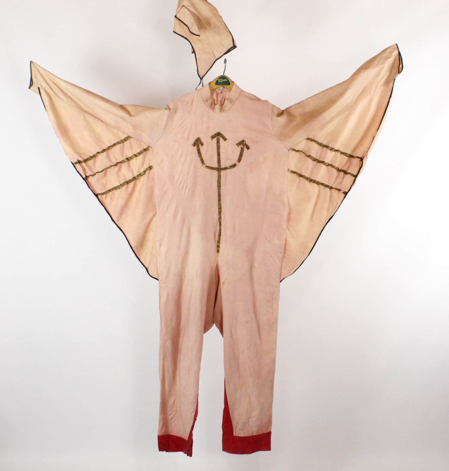 Antique 1910 1920 1930 Devil Imp Halloween Costume Winged Hooded Theater Antique 1910 1920 1930 Devil Imp Halloween Costume Winged Hooded Theater