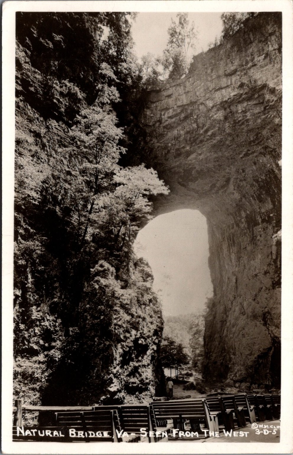 Natural Bridge VA Real Photo Postcard RPPC W. M. Clark Early 1900s Scenic Natural Bridge VA Real Photo Postcard RPPC W. M. Clark Early 1900s Scenic