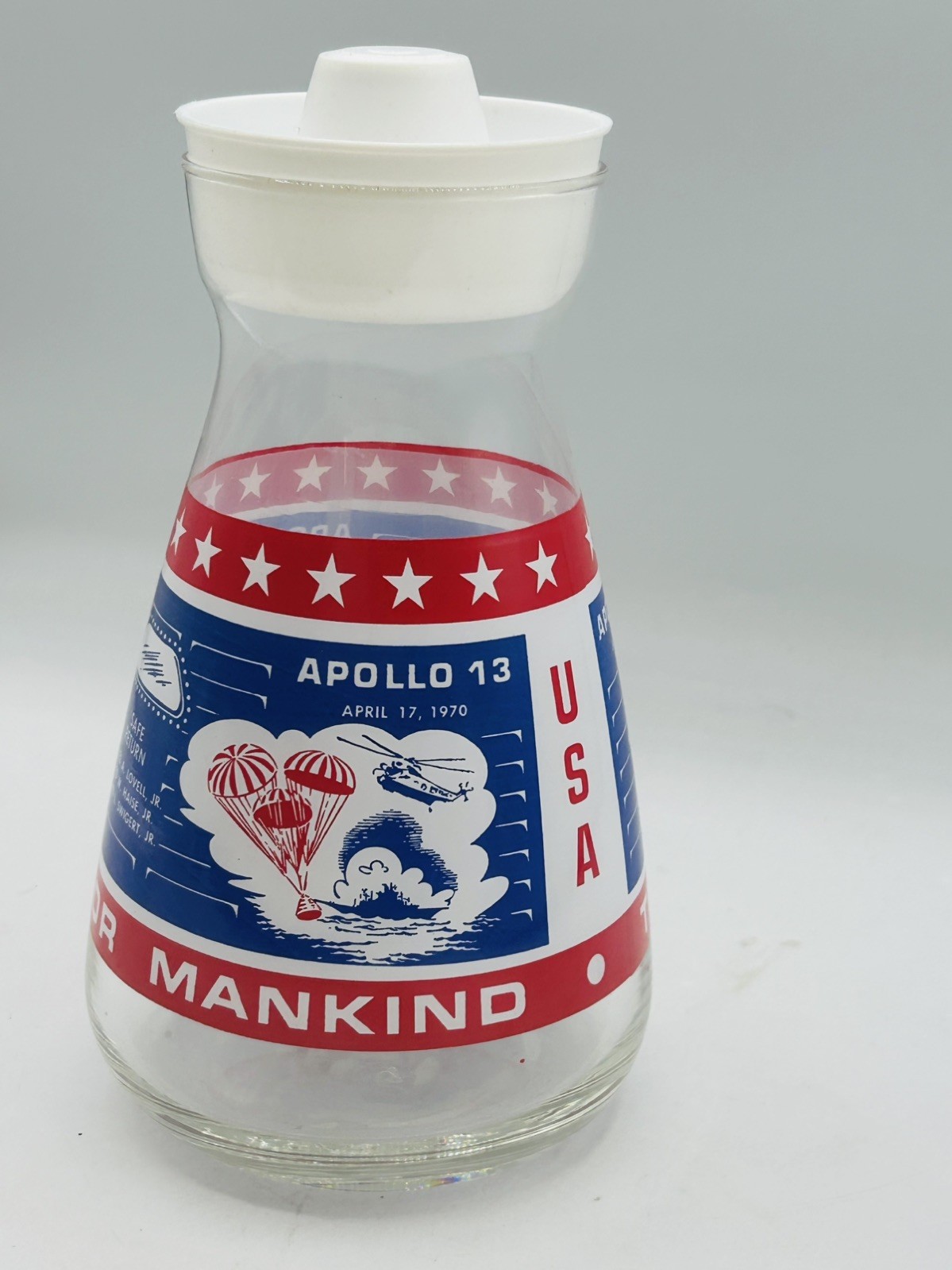 Vintage Marathon Gas NASA Apollo Space Moon Missions 1969 Glass Juice 8\ Vintage Marathon Gas NASA Apollo Space Moon Missions 1969 Glass Juice 8\