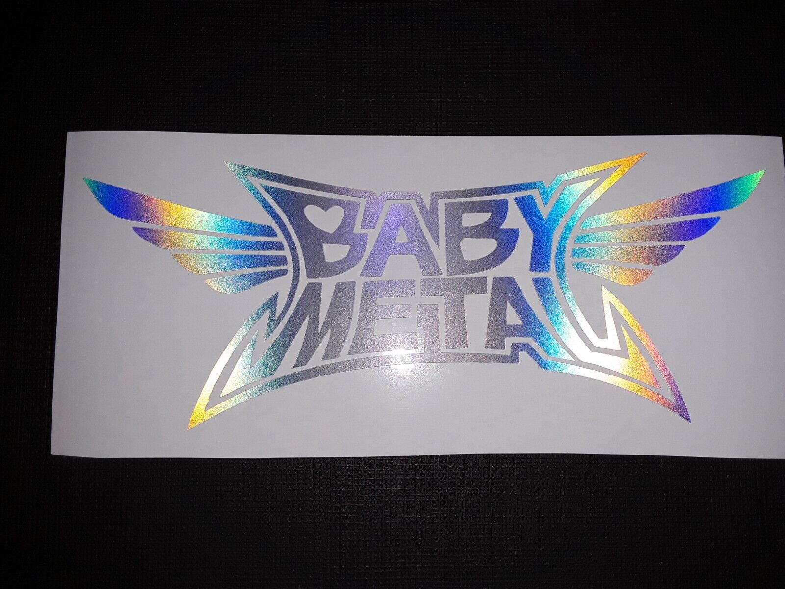 Babymetal Logo Holo Foil Silver Sticker Vinyl Decal Baby Metal Waterproof