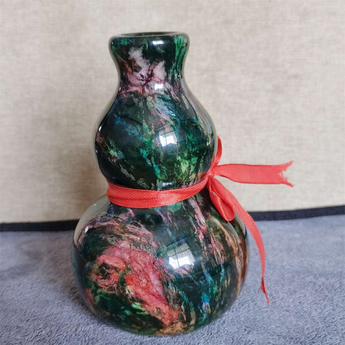 1043g Top Taiwan Seven Colours Natural Jade Stone Flower Vase Bottle Jar Pot 1043g Top Taiwan Seven Colours Natural Jade Stone Flower Vase Bottle Jar Pot