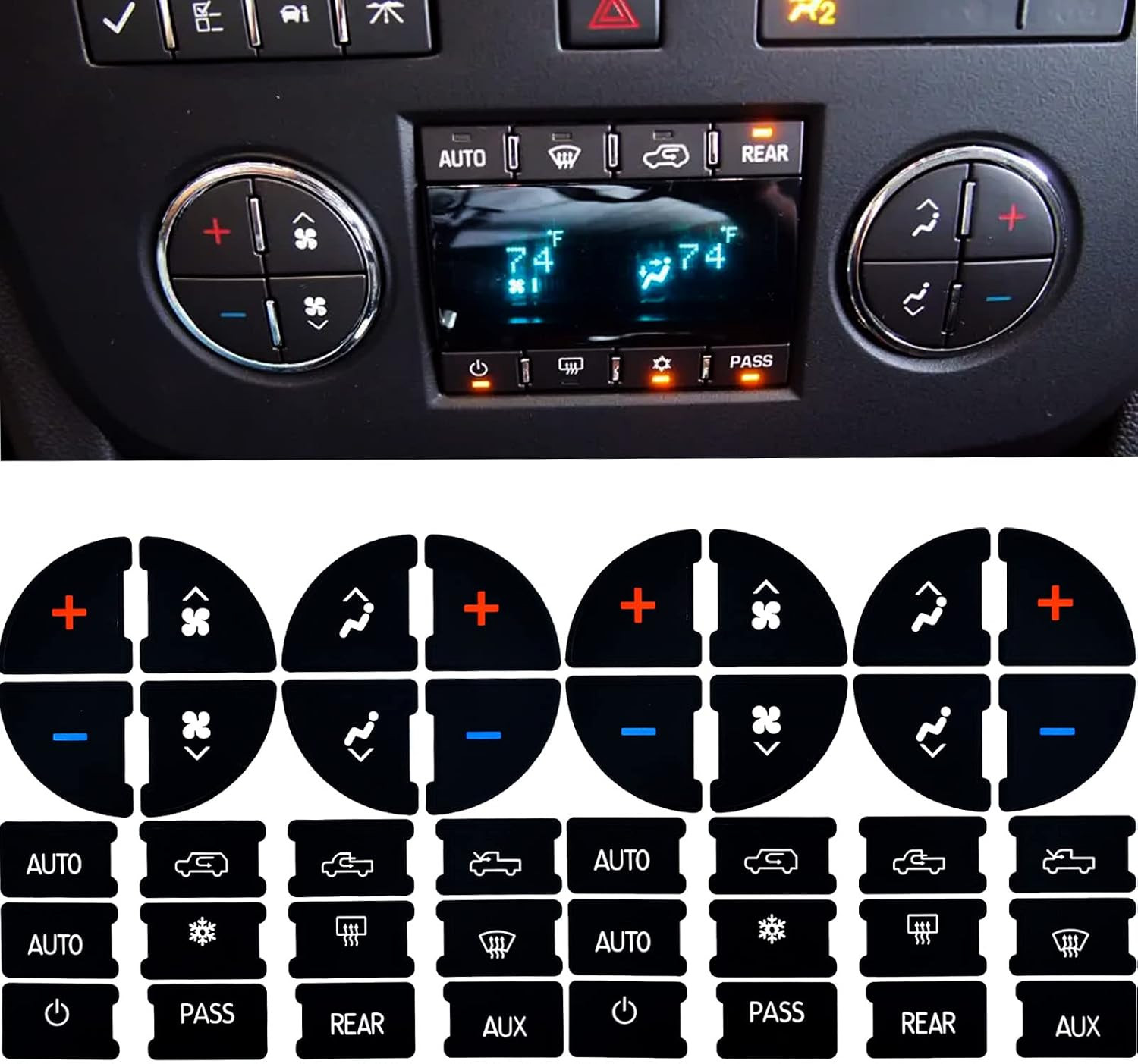 2 Packs AC Dash Button Repair Kit -Compatible with Chevy, Best for Fixing