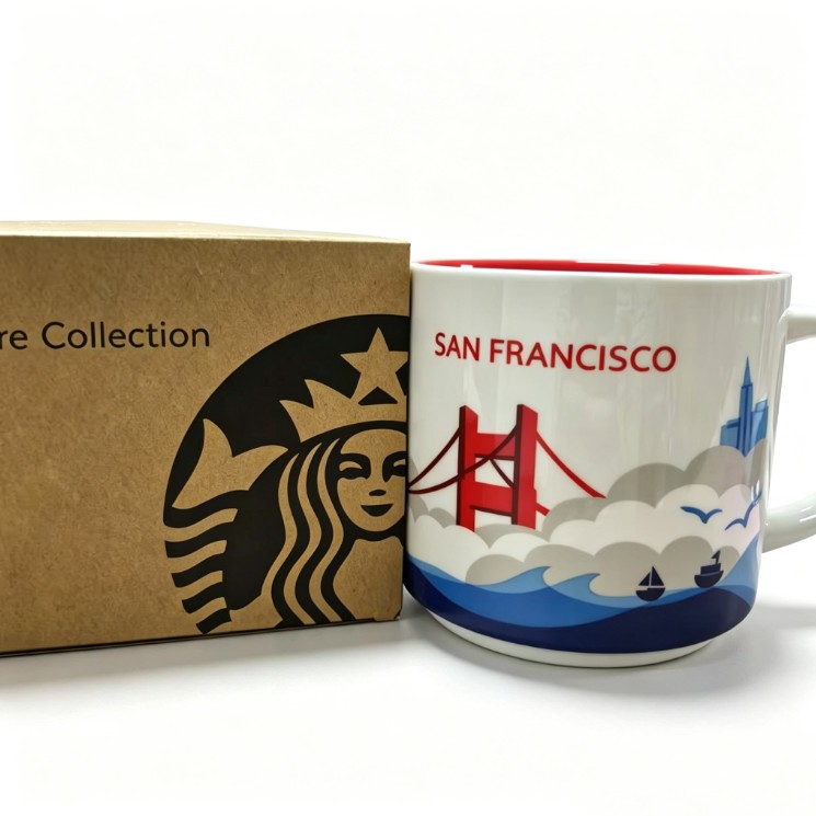 Starbucks You Are Here San Francisco 2oz Collectible Mini Coffee Mug W/ Gift Box